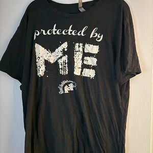 Black 'Protected by Me' Graphic Tee